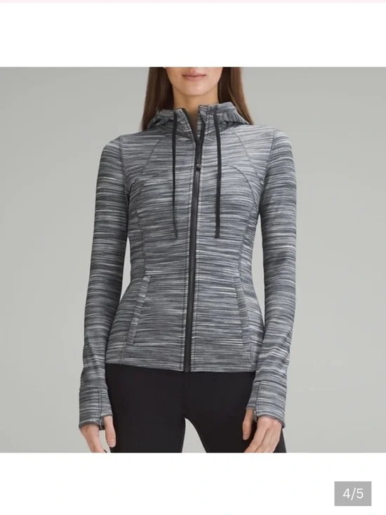 lululemon Gray Hooded Define Jacket - Nulu Size 6 - Picture 5 of 5